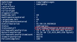 How do you troubleshoot a slow migration issue in the Exchange Server ...
