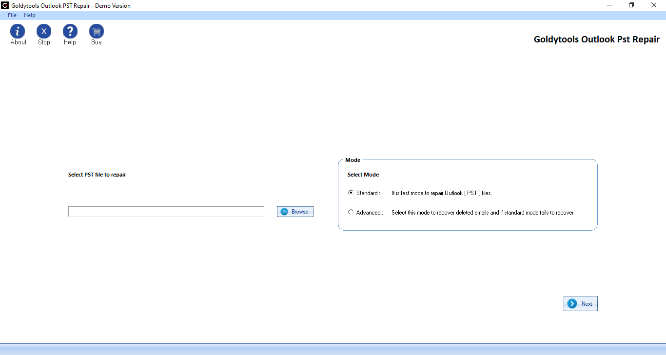 Goldytools Outlook PST repair 