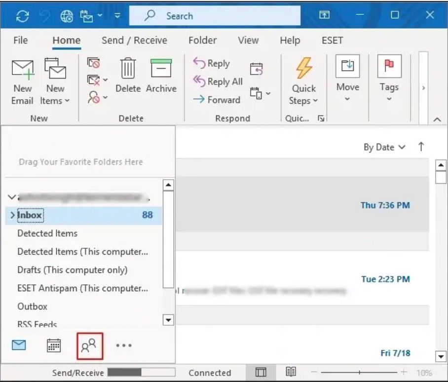 Outlook application