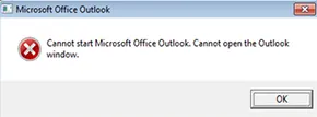 cannot start MS Outlook cannot open the outlook window