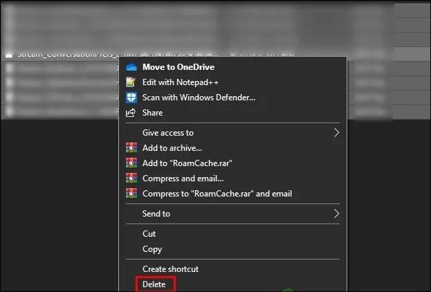 choose Delete