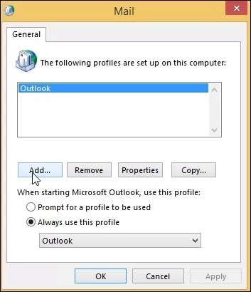 Click Show Profiles