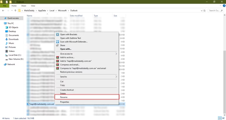 rename ost file