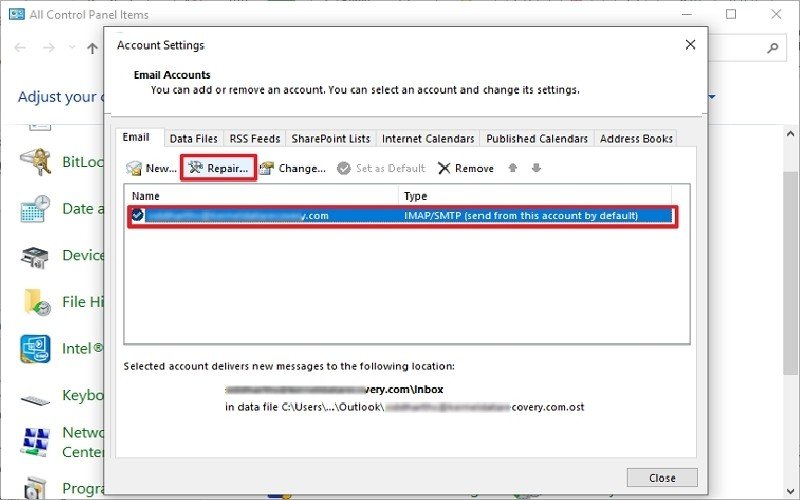 Outlook profile