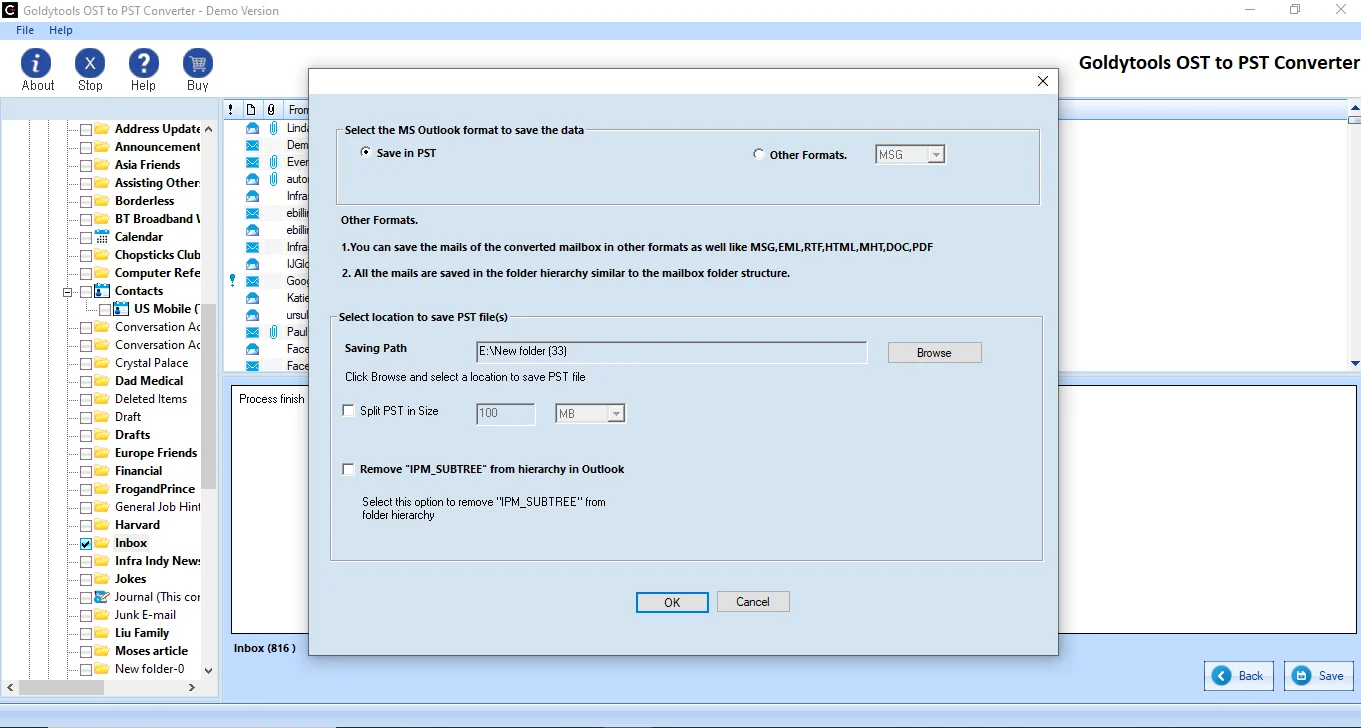 Select Format Option